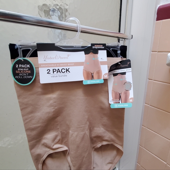 NWT UnderWhere 2Pk Breathable Hi-Waist Brief; Firm Control. Medium Sz. $35. - Picture 4 of 9